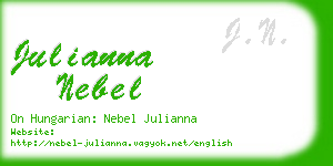 julianna nebel business card